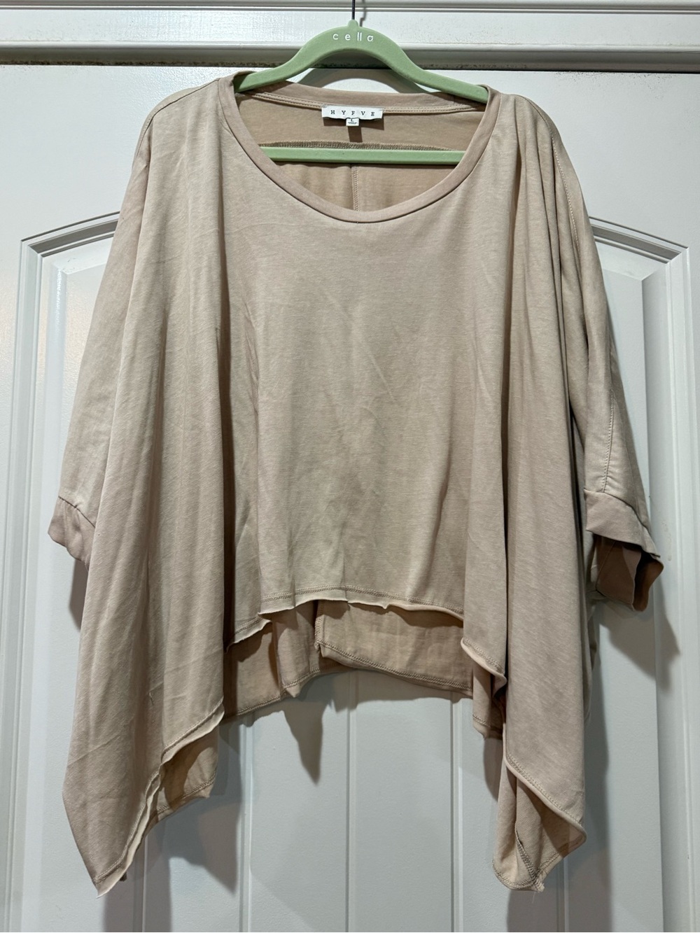 HYFVE Light Beige Drape Tunic Top